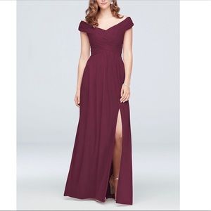 Bridesmaid dress - DAVID'S BRIDAL - Off-the-Shoulder Mesh Dress